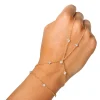 Demi Fine Hand Chain in Jeweled Gold