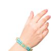 Evil Eye Turquoise Bead Stretch Bracelet