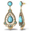 3794-turquoise-stone-filigree-earrings-1.jpg Turquoise Stone Filigree Earrings