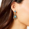 3794-turquoise-stone-filigree-earrings-3.jpg Turquoise Stone Filigree Earrings
