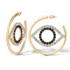 Crystal Eye Hoop Earrings