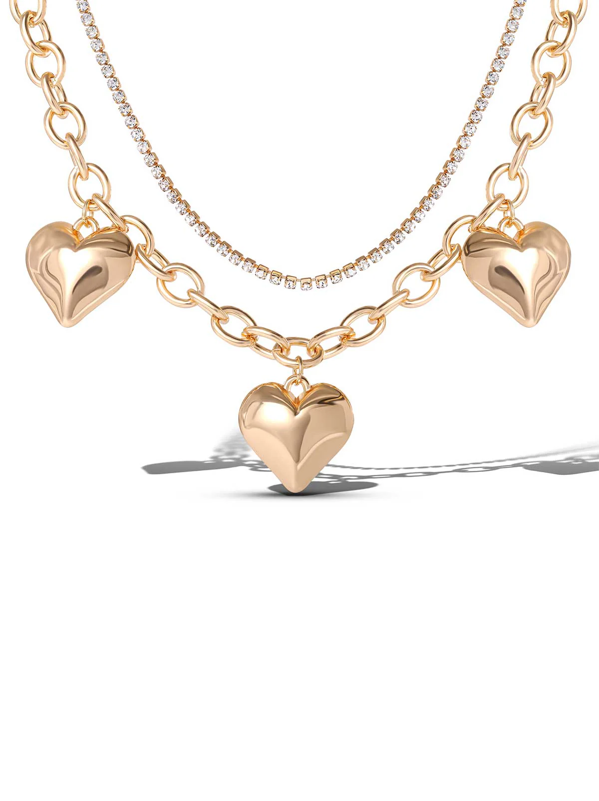 3845-3-hearts-layered-necklace-1.webp 3 Hearts Layered Necklace
