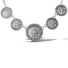 Antique Casting Flowers Pendant Necklace
