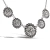 Antique Casting Flowers Pendant Necklace