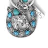 Turquoise Horse Shoe Keychain