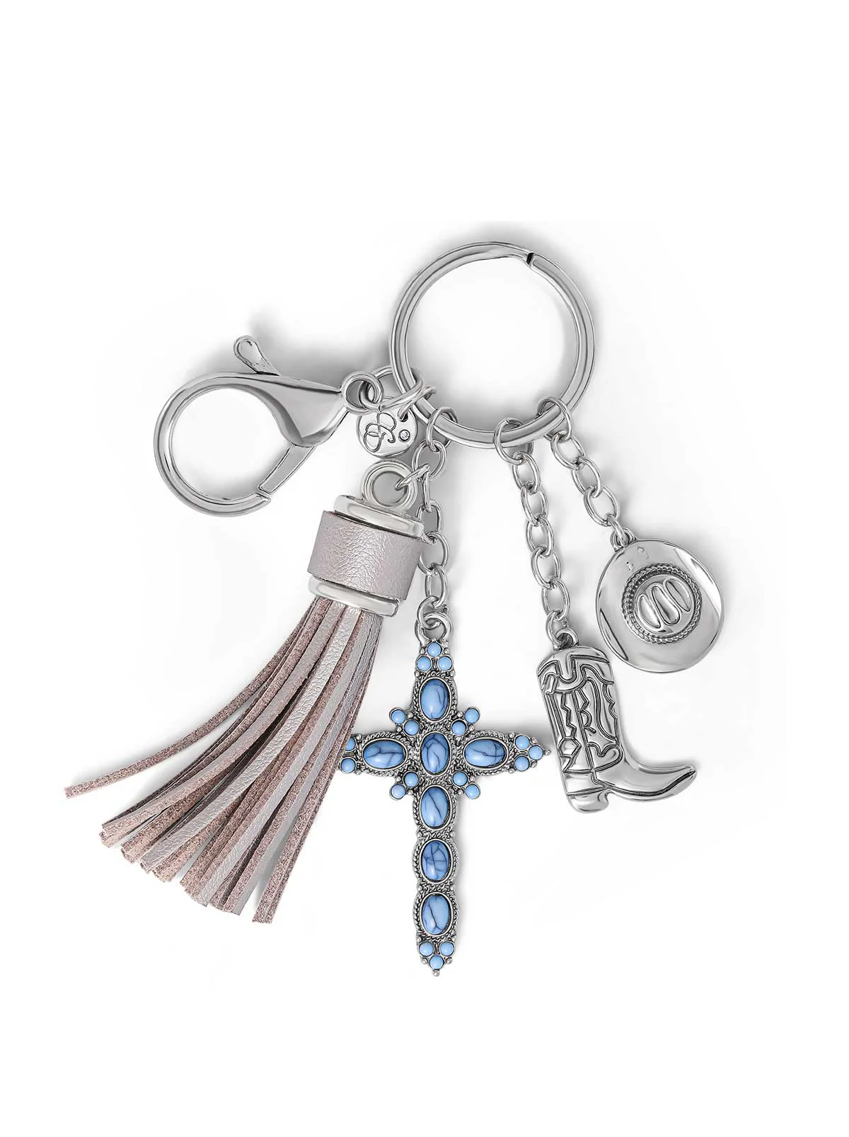 3864-turquoise-silver-charms-keychain-3.webp Turquoise Silver Charms Keychain