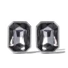 Octagon-Cut Smoky Crystal Earrings