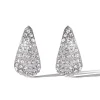 Crystal-Encrusted Teardrop Hoop Earrings