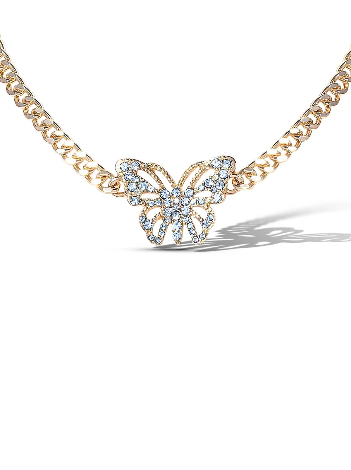 Butterfly Crystal Choker Necklace