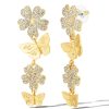 3913-flower-butterfly-drop-earrings-1.jpg Flower & Butterfly Drop Earrings
