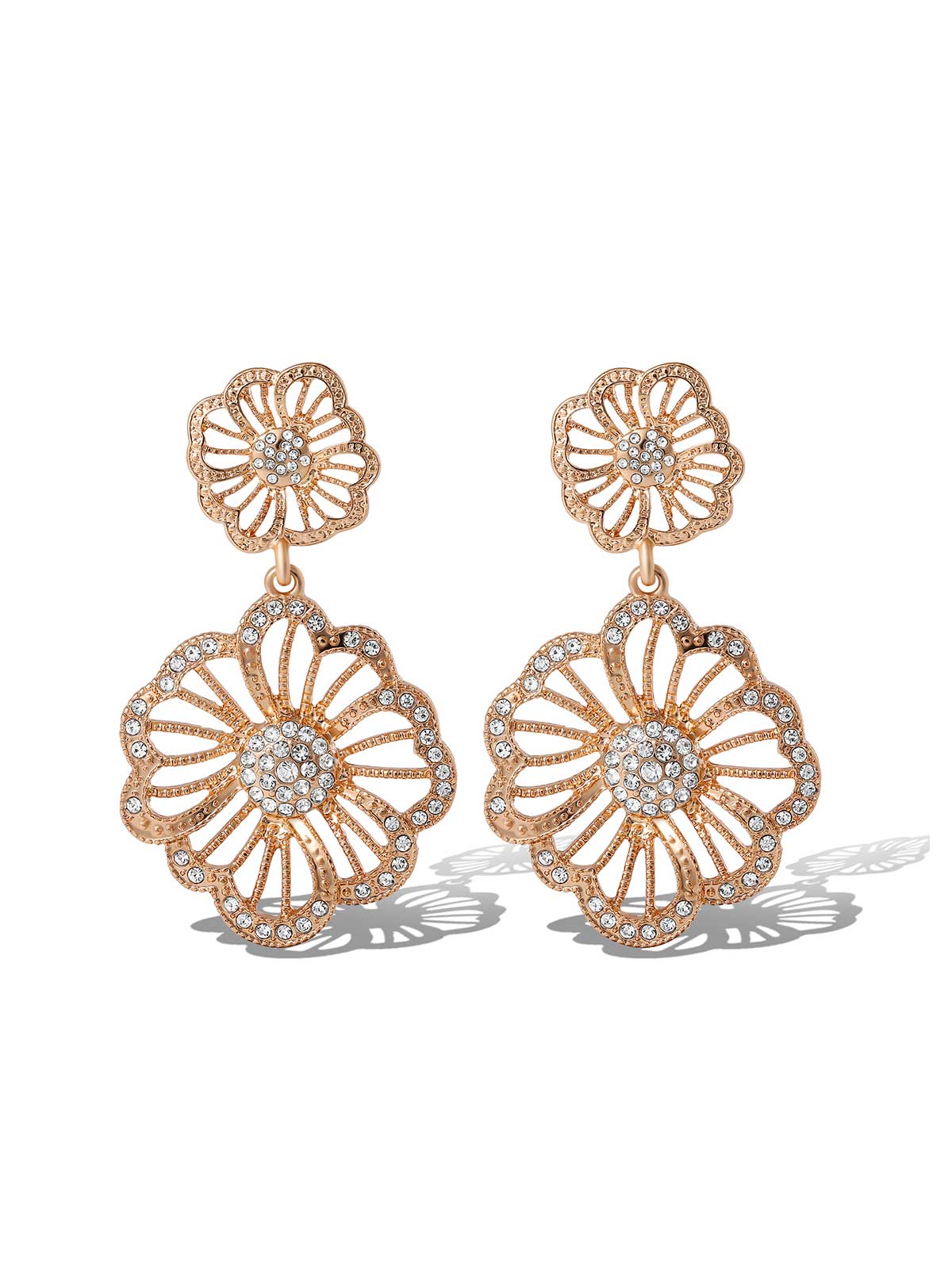 3916-radiant-rose-gold-floral-drop-earrings-2.jpg Radiant Rose Gold Floral Drop Earrings
