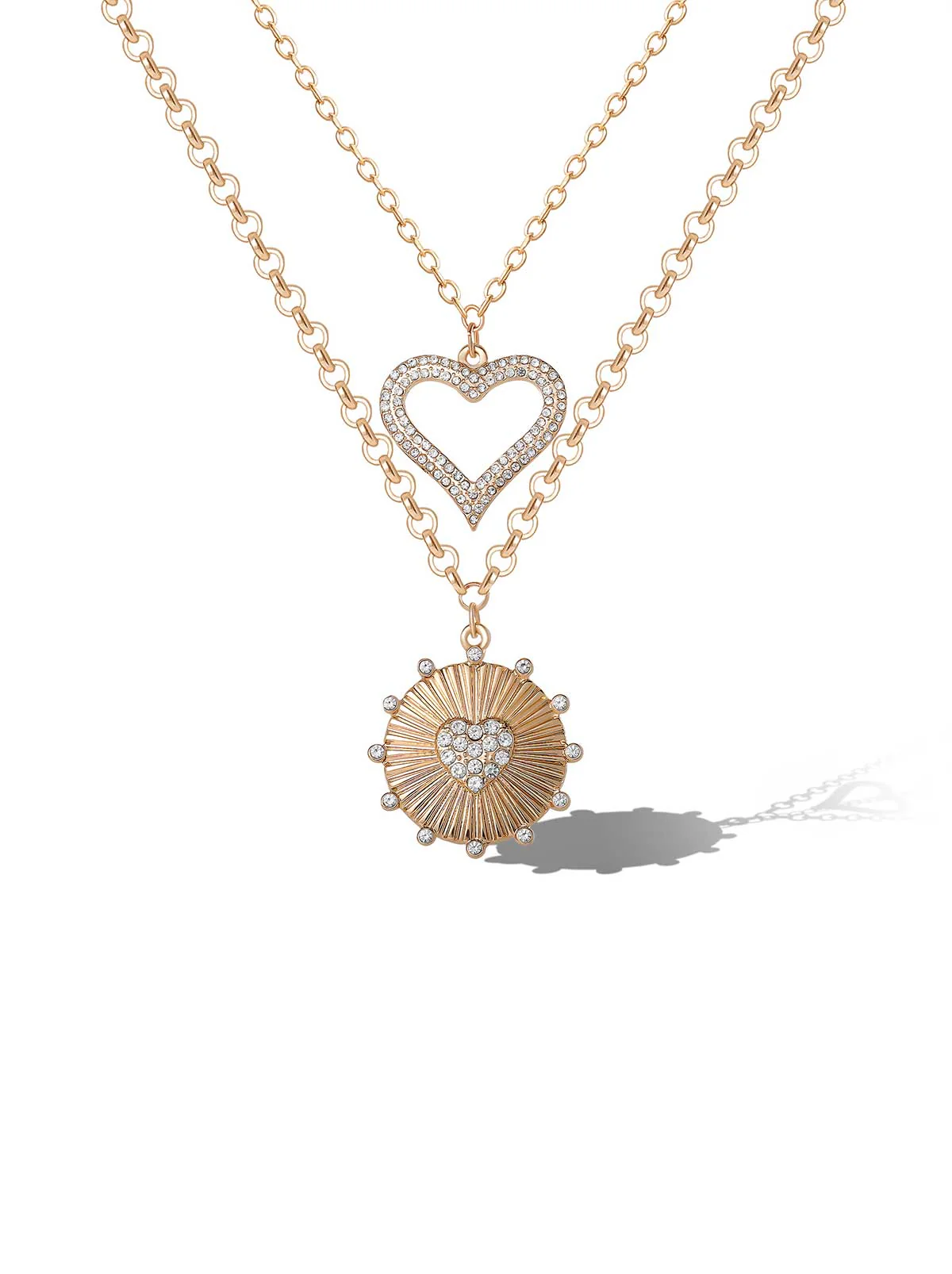 3918-layered-heart-sunburst-pendant-necklace-set-1.webp Layered Heart & Sunburst Pendant Necklace Set
