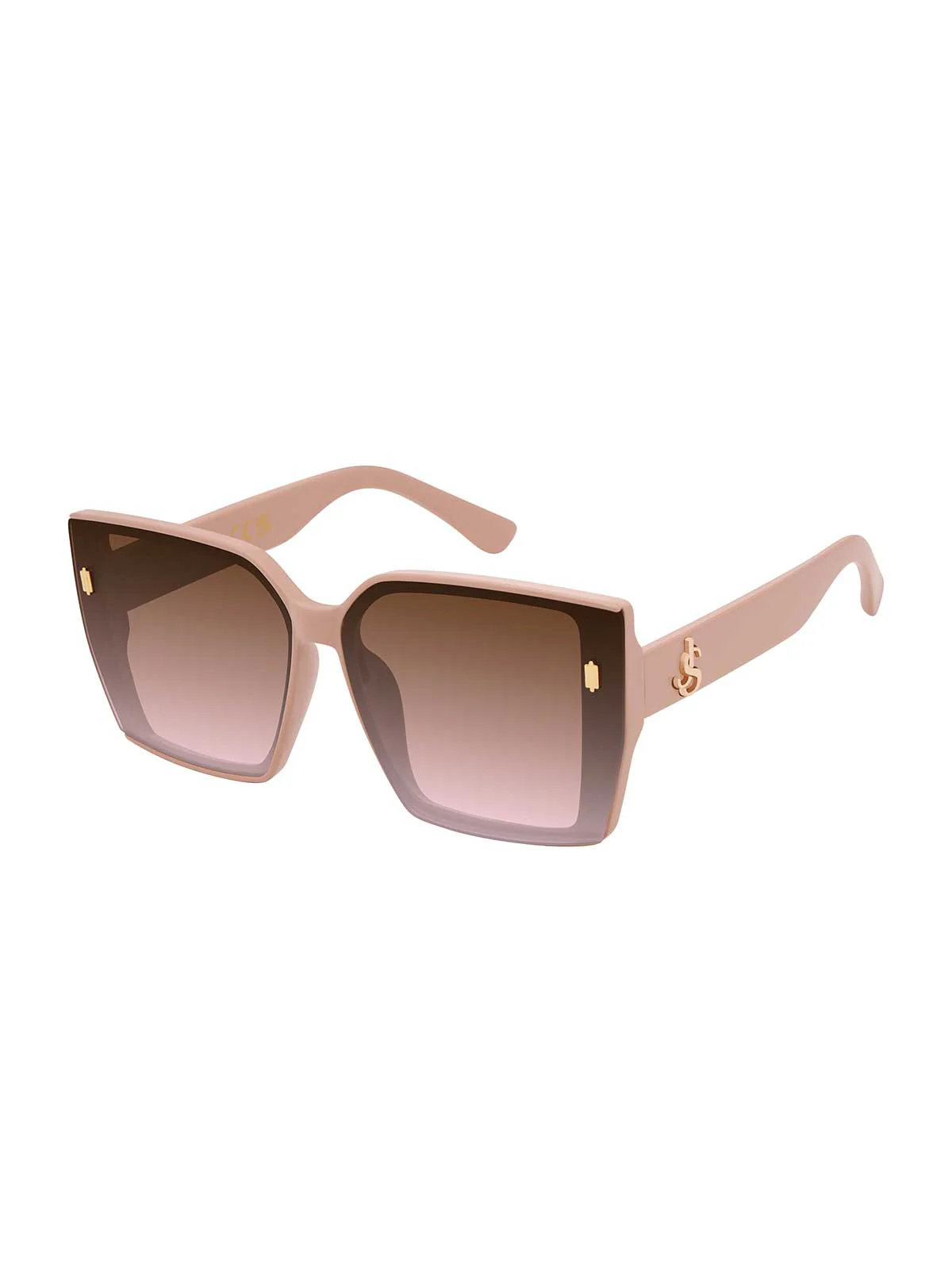 Runway-Ready Square Sunglasses in Rose