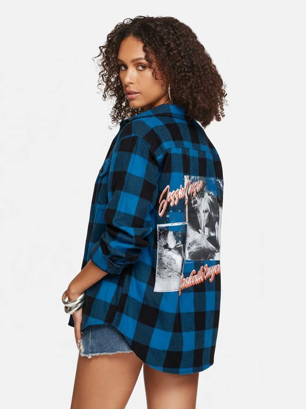 3976-blue-medium-blue-medium-variation-3.jpg Exclusive Nashville Canyon Flannel Shirt in Blue