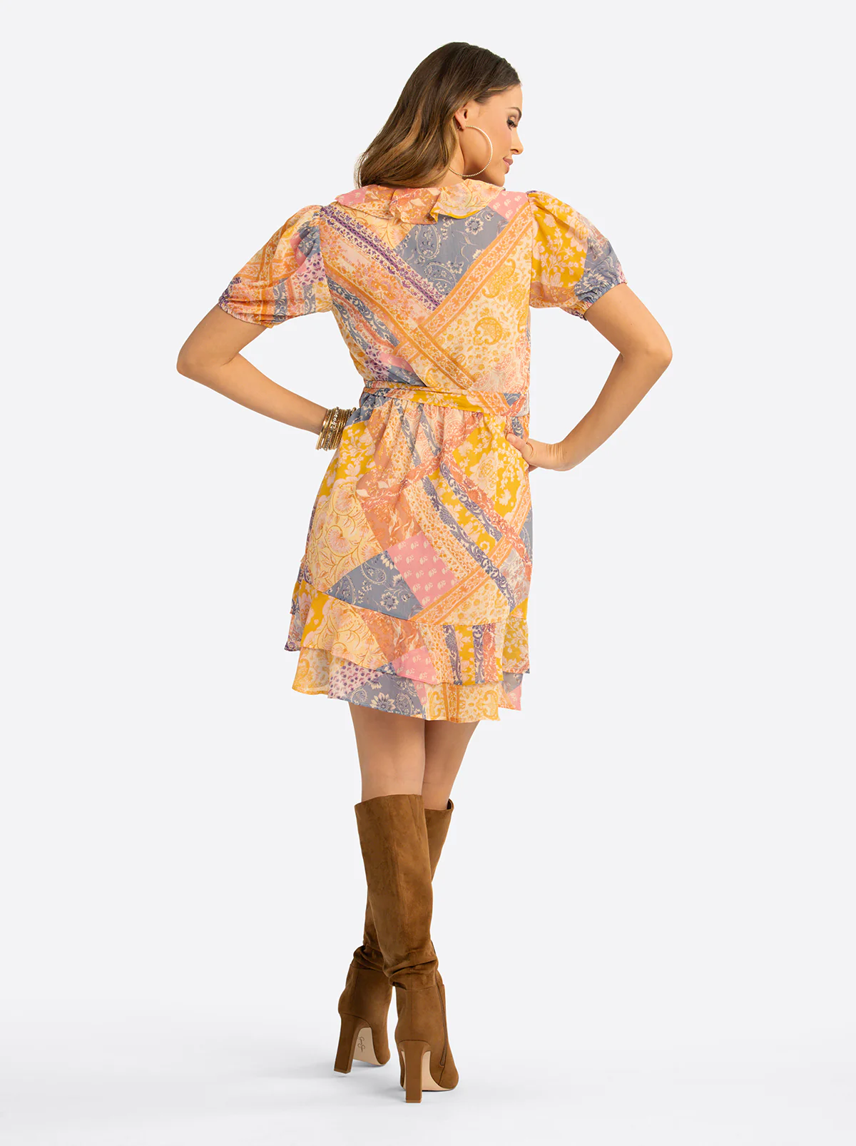 3998-js-jessica-simpson-yasmin-ruffle-wrap-dress-in-multi-celestial-patchwork-4.webp JS Jessica Simpson Yasmin Ruffle Wrap Dress in Multi Celestial Patchwork