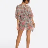 Animal Control Ruffle Cover Up Dress in Rose Multi