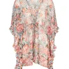 Animal Control Ruffle Cover Up Dress in Rose Multi