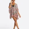 Animal Control Ruffle Cover Up Dress in Rose Multi