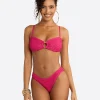 Crochet Ring Bandeau Top in Berry