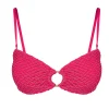 Crochet Ring Bandeau Top in Berry