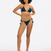 Crochet String Bikini Bottom in Dark Denim