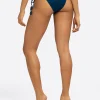 Crochet String Bikini Bottom in Dark Denim