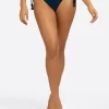 Crochet String Bikini Bottom in Dark Denim