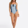 Lace Up One Piece in Denim Dream