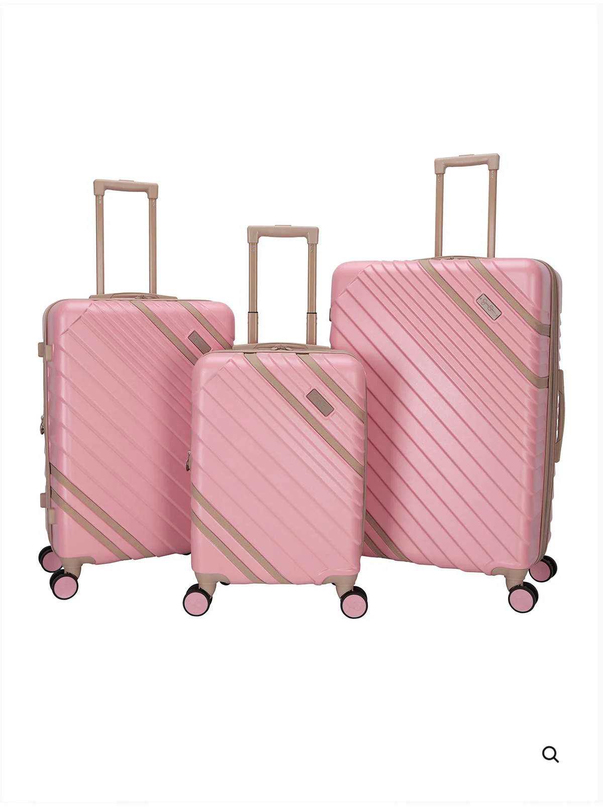 Lorelai Luggage Collection in Quartz Pink