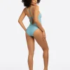 Twisted Jacquard Classic One Piece in Blue Retro