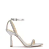 Baharia High Heel in Silver Shimmer