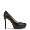 Sinelia Platform Pump in Black Snake