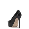 Sinelia Platform Pump in Black Snake