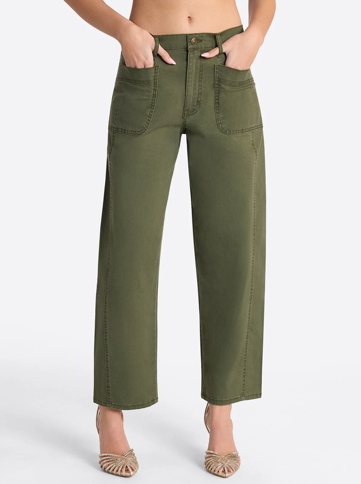 Relaxed Barrel Jeans in Forest Night
