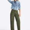 Relaxed Barrel Jeans in Forest Night
