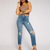 Harmony Straight High Rise Jeans in Incline