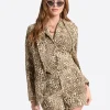 Kailani Blazer in Vanilla Ice Petite Leopard