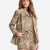 Kailani Blazer in Vanilla Ice Petite Leopard