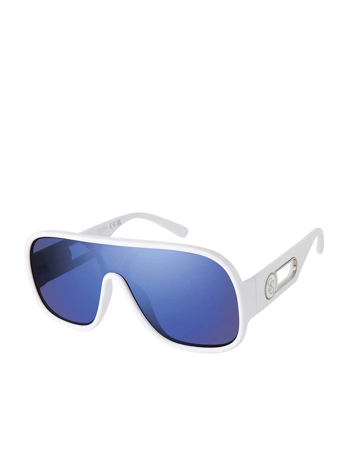 5741-modern-shield-aviator-sunglasses-in-matte-white-1.webp Modern Shield Aviator Sunglasses in Matte White