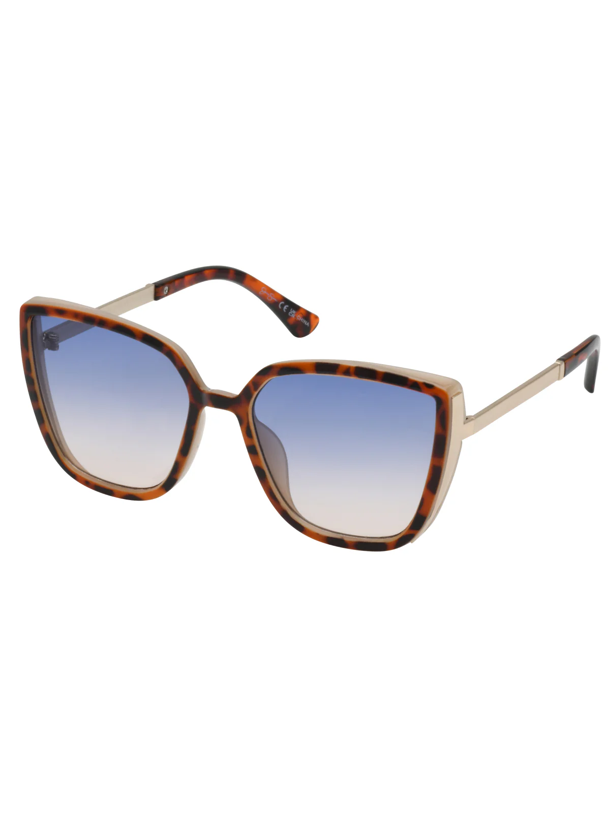 5743-cat-eye-sunglasses-with-metal-temple-in-tortoise-1.webp Cat Eye Sunglasses with Metal Temple in Tortoise