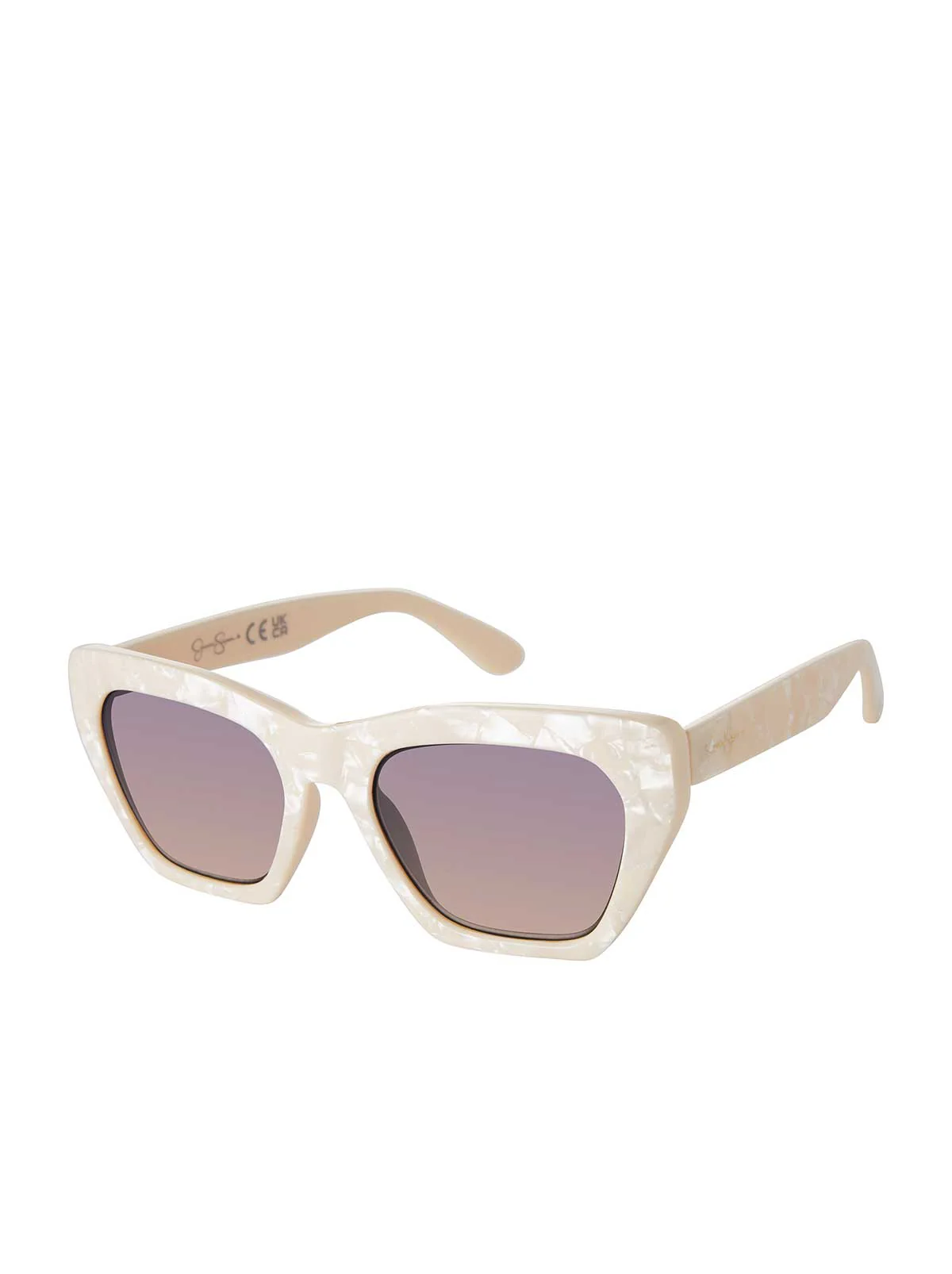 5762-vintage-cat-eye-sunglasses-in-cream-marble-2.webp Vintage Cat Eye Sunglasses in Cream Marble
