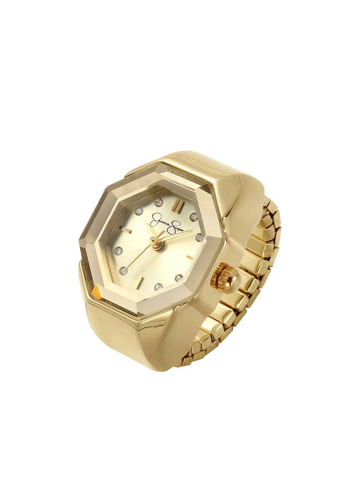5767-faceted-bezel-crystal-ring-watch-in-gold-1.webp Faceted Bezel Crystal Ring Watch in Gold