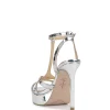 Sippete Platform Sandal in Silver
