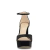 Telxia Ankle Strap Platform Sandal in Black