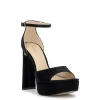 Telxia Ankle Strap Platform Sandal in Black