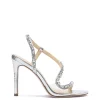 Jaycin High Heel in Silver Snake