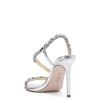 Jaycin High Heel in Silver Snake