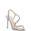 Jaycin High Heel in Silver Snake