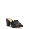 Elyzza High Heel Slide in Black Snake