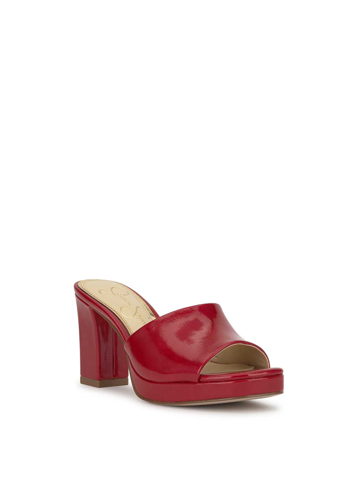Elyzza High Heel Slide in Red Muse